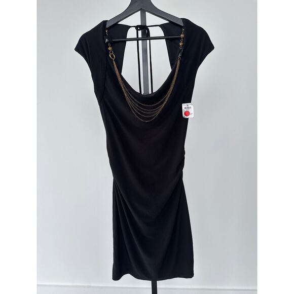 Charlotte Russe Women’s Black Mini Dress with Attached Necklace Size Medium - Picture 1 of 8